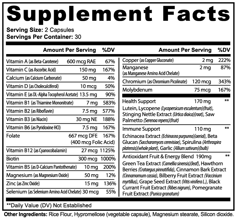 Complete Multivitamin + Immunity Boost, 60 ct.
