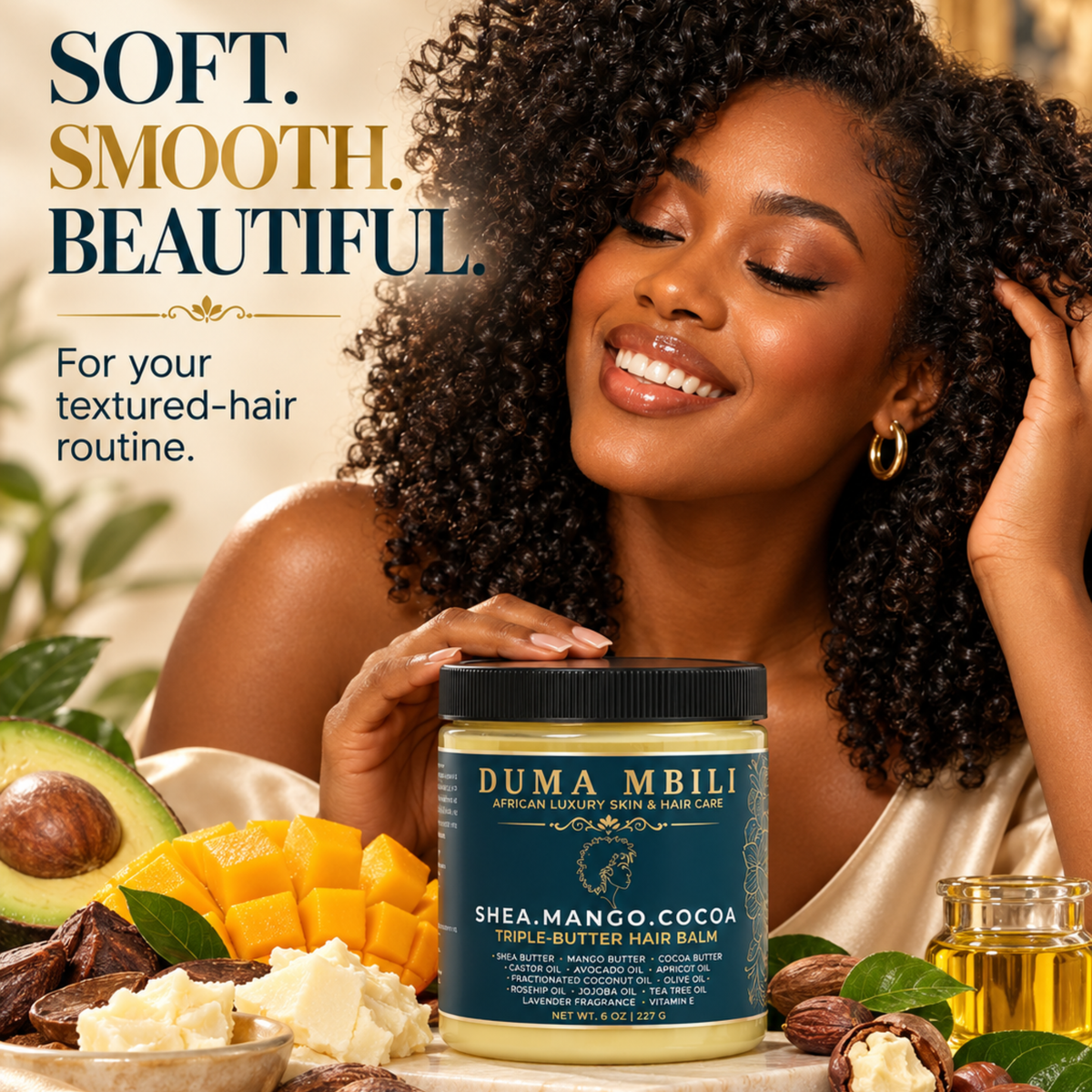 Duma Mbili Shea • Mango • Cocoa Triple-Butter Hair Balm