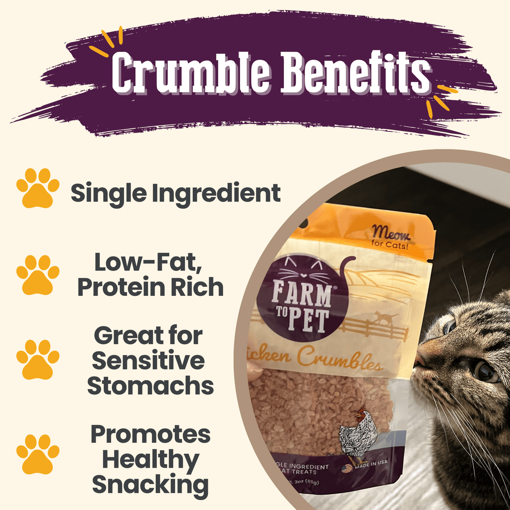 Chicken Crumbles Cat Treats | Single-Ingredient Treats for Cats