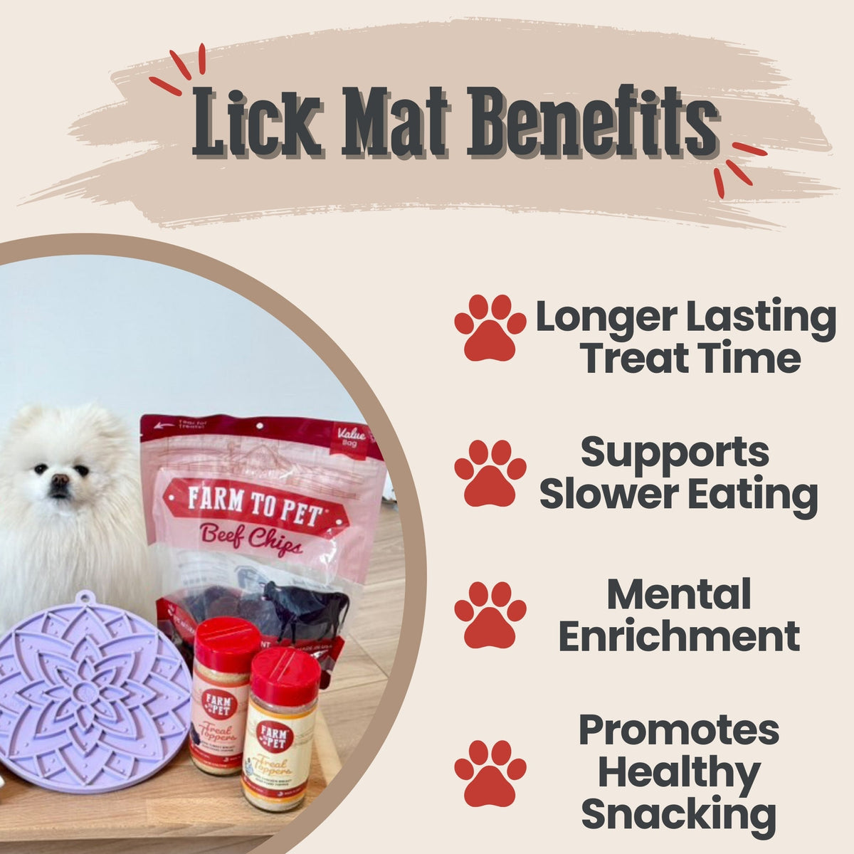 Dog Lick Mats with Suction Cups
