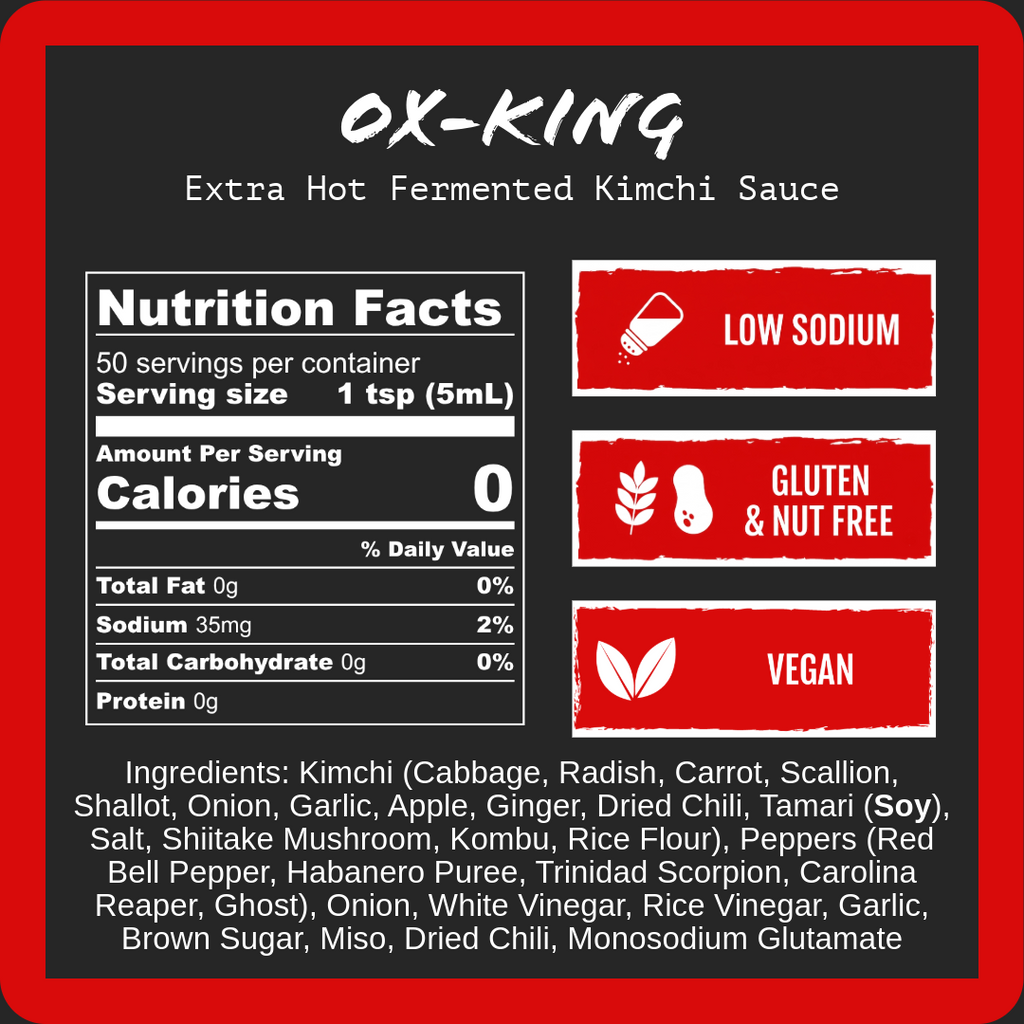 Ox-King - Extra Hot Fermented Kimchi (9oz)