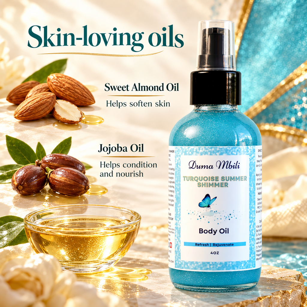 Turquoise Summer Shimmer Body Oil