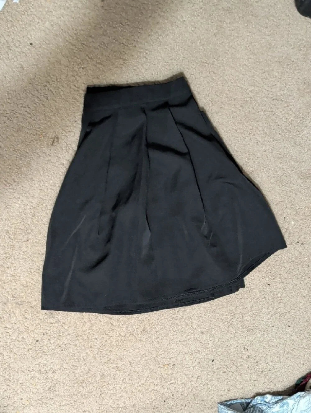 Shein Curve Black Mini Pleated Skirt 2XL