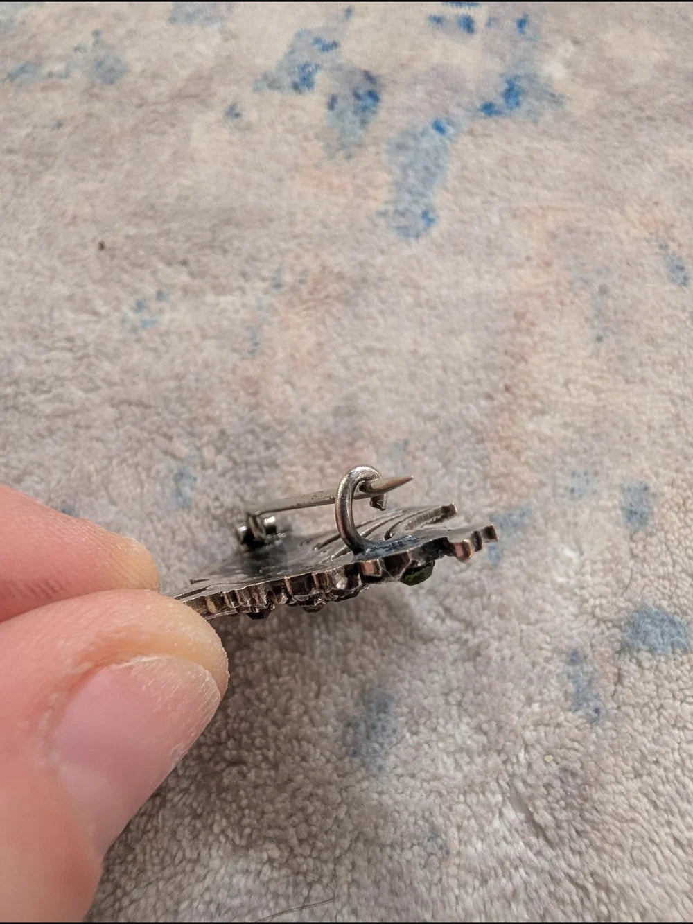 Vintage Edwardian Silver Coloured Paste Giardinetti Brooch