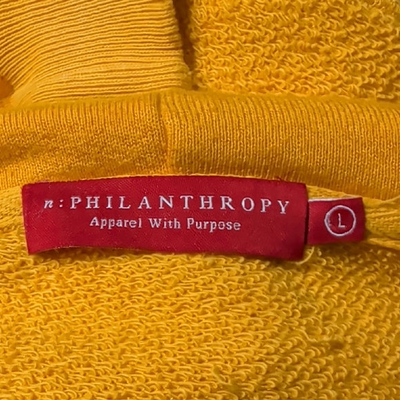 n:PHILANTHROPY Mustard Yellow Relaxed Hoodie Women's Large