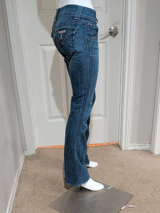 Retro Low-Rise Hudson Jeans Bootcut in Medium Blue Wash Y2K Women's 26