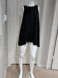 Lida Kate Black Faux Suede A-Line Asymmetrical Tunic Large