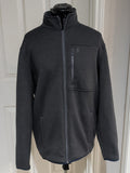 Izod Men's Black Full-Zip Fleece Jacket with Chest Zip Pocket New Men's Large