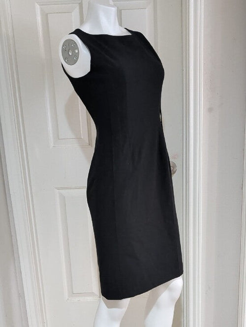 Calvin Klein Black Sleeveless Stretch Sheath Dress Women's 4/Small