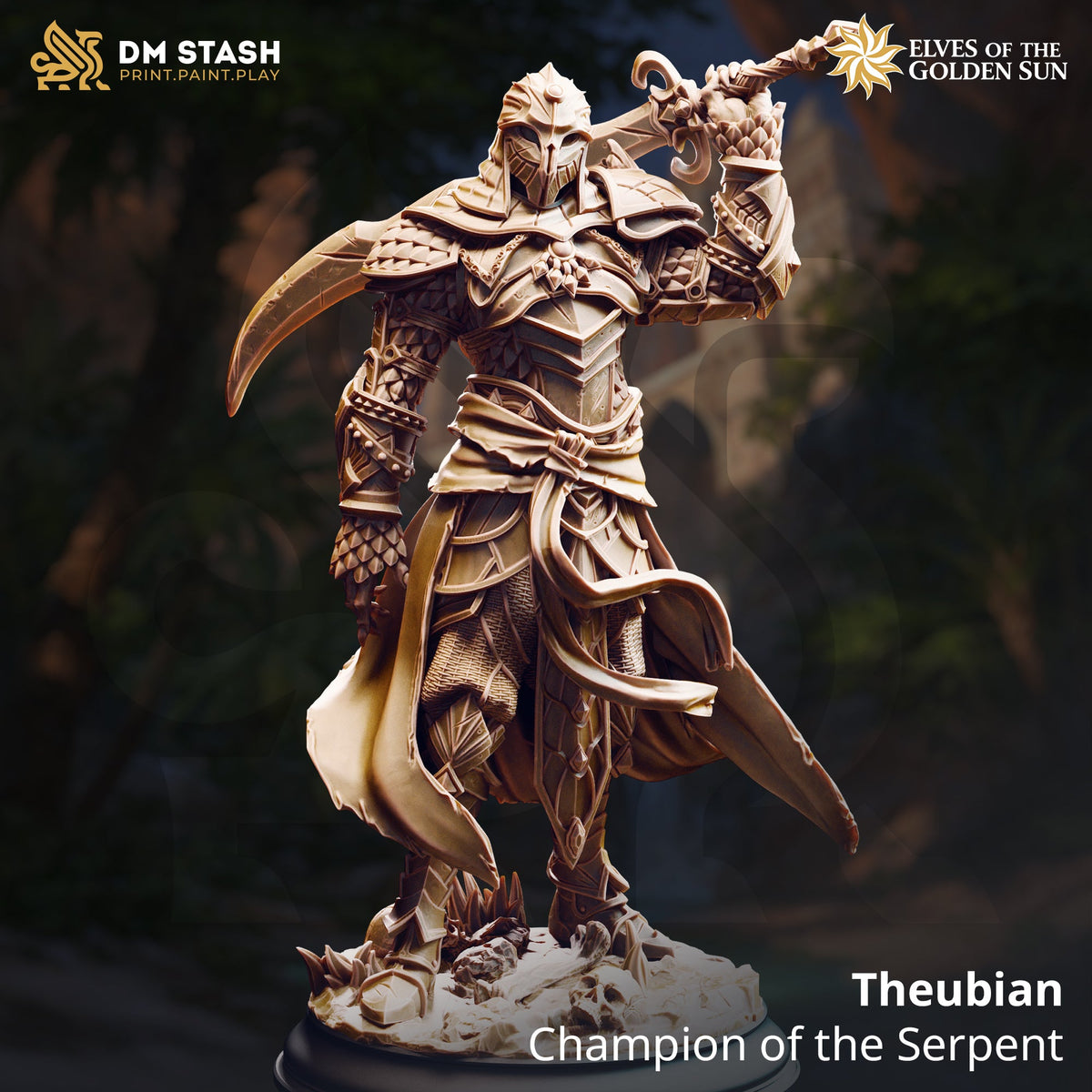 Theubian, Champion of the Serpent (Male Sun Elf Fighter)